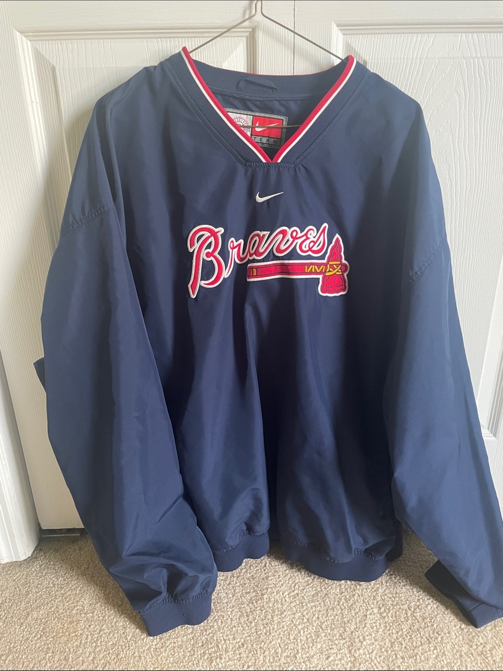 Vintage Nike Atlanta Braves Windbreaker Pullover XXL